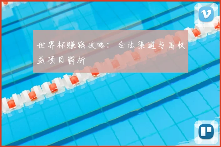世界杯赚钱攻略:合法渠道与高收益项目解析